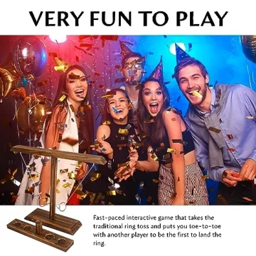 DreamToyz Wooden Ring Toss Game for Adults & Kids Indoor Outdoor