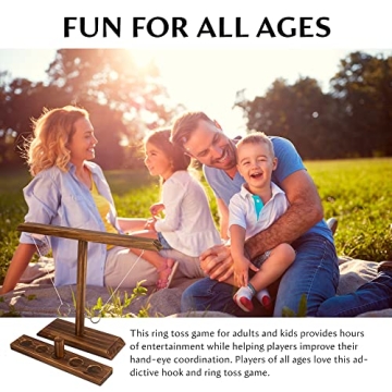 DreamToyz Wooden Ring Toss Game for Adults & Kids Indoor Outdoor