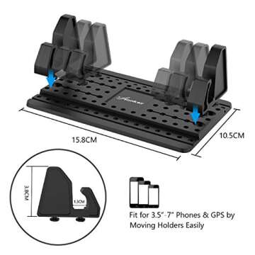 AONKEY Cell Phone Holder for Car, Dashboard Car Pad Mat Vehicle GPS Mount Universal Fit All Smartphones, Compatible with iPhone Xs/XS Max XR X 6S 7/8 Plus