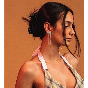 Elegant LOKLIFFAI Bow Drop Dangle Earrings for Women