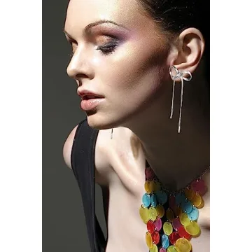 Elegant LOKLIFFAI Bow Drop Dangle Earrings for Women