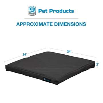 Blue-9 Pet Products Restore Dog Bed, Durable, Water Resistant, and Washable Design, 24” Square