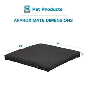 Blue-9 Pet Products Restore Dog Bed, Durable, Water Resistant, and Washable Design, 24” Square