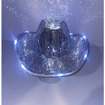 Shimmering MACADAM Disco Ball Cowboy Hat for Parties