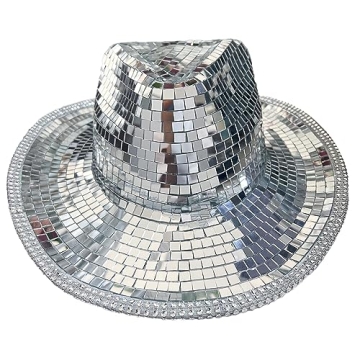 Shimmering MACADAM Disco Ball Cowboy Hat for Parties