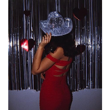 Shimmering MACADAM Disco Ball Cowboy Hat for Parties