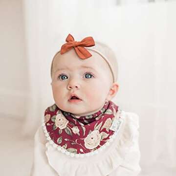 20pcs Baby Girls Cotton Hair Bows Headbands Nylon Hair Bands Elastic Hair Accessories for Newborn Kids Infants Toddlers