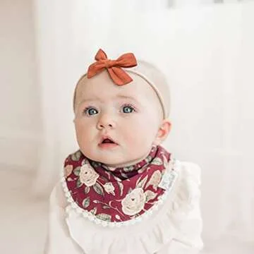 20pcs Baby Girls Cotton Hair Bows Headbands Nylon Hair Bands Elastic Hair Accessories for Newborn Kids Infants Toddlers