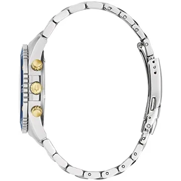 Bulova Men's Marine Star Two-Tone Stainless Steel Chronograph Quartz Watch, Blue Dial Style: 98H37