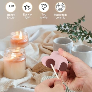 Cowboy Boot Match Holder, Ceramic Match Box for All Matches, Match Jar for Bathroom, Kitchen, Cute Matchstick Holder for Home Decor (Matches NOT Included) (Pink)