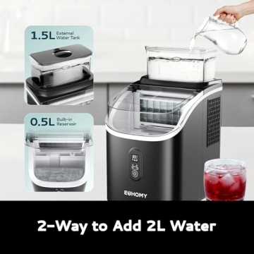 EUHOMY Ice Maker Machine - 34L, Quick and Easy