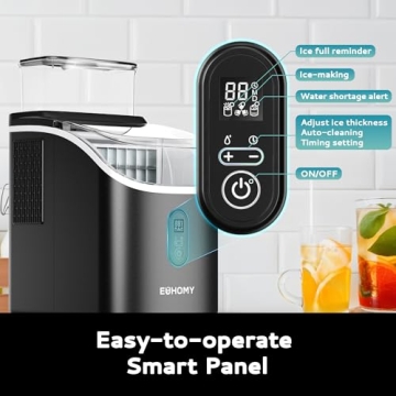 EUHOMY Ice Maker Machine - 34L, Quick and Easy