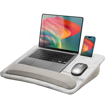 HUANUO Lap Laptop Desk - Portable Lap Desk with Pillow Cushion, Fits up to 15.6 inch Laptop, with An...