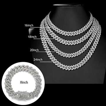 Cuban Link Chain Set for Men and Women – Stylish Jewelry