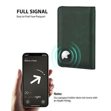 Stouchi Passport Holder with AirTag Slot for Travelers