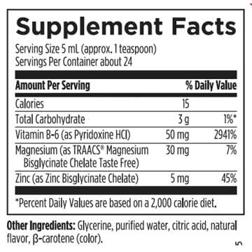Vitamin B6 Liquid with Magnesium and Zinc - Great Taste!