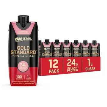 Optimum Nutrition Gold Standard Protein Shake - 24g Protein, Gluten Free, Strawberry