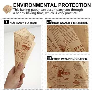 Healifty 200pcs Parchment Paper Sheets for Easy Baking