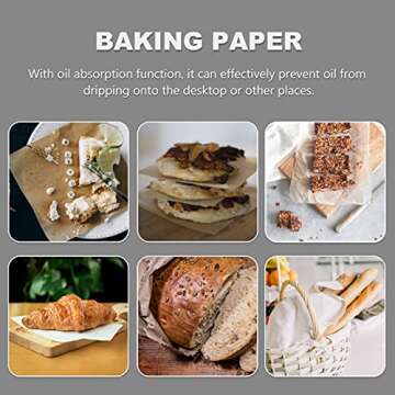 Healifty 200pcs Parchment Paper Sheets for Easy Baking