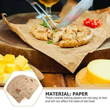 Healifty 200pcs Parchment Paper Sheets for Easy Baking