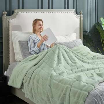 Cozy Bliss Faux Fur Throw Blanket - Plush Comfort for All