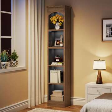 Tribesigns 70.9-Inch Tall Narrow Bookcase for Home Office