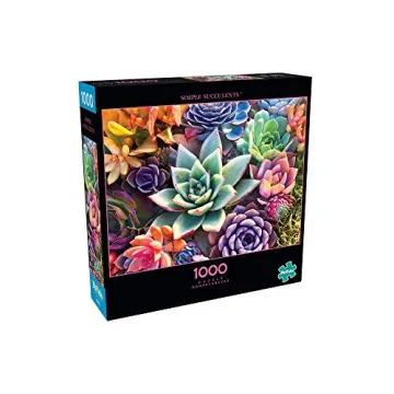 Buffalo Games - James Mertke - Simple Succulent - 1000 Piece Jigsaw Puzzle For Adults - High Quality Challenging Puzzle Perfect for Game Nights - Finished Puzzle Size is 26.75 x 19.75
