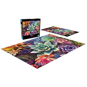 Buffalo Games - James Mertke - Simple Succulent - 1000 Piece Jigsaw Puzzle For Adults - High Quality Challenging Puzzle Perfect for Game Nights - Finished Puzzle Size is 26.75 x 19.75