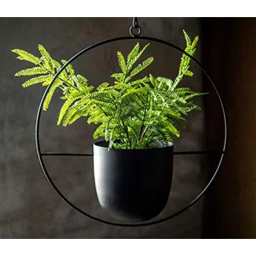 Boho Black Metal Plant Hanger for Modern Home Decor