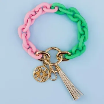 Lilly Pulitzer Stylish Chain Link Keychain Wristlet