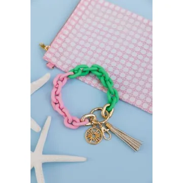 Lilly Pulitzer Stylish Chain Link Keychain Wristlet