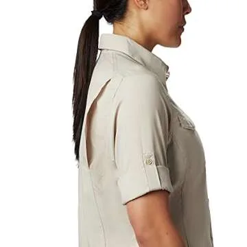 Columbia Women's Silver Ridge Lite Long Sleeve Shirt, Fossil, Large