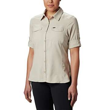 Columbia Women's Silver Ridge Lite Long Sleeve Shirt, Fossil, Large