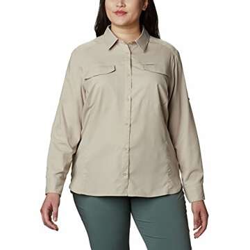 Columbia Women's Silver Ridge Lite Long Sleeve Shirt, Fossil, Large