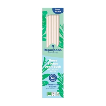 Repurpose Compostable Straws, 300 Count – Eco-Friendly, BPA Free