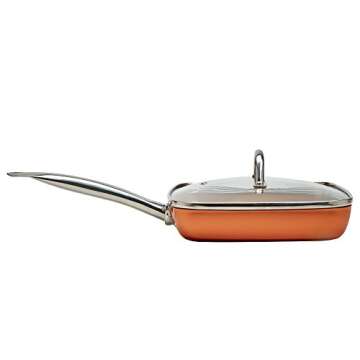 Copper Chef Non-Stick Fry Pan with Lid, Sauté, Skillet