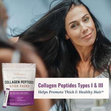 Live Conscious Collagen Peptides Powder - Unflavored Packets for All-in-One Hair, Skin, Nail & Joint...