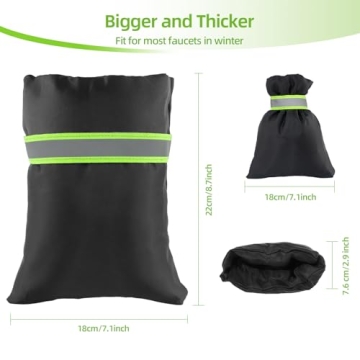 Insoma Pro Outdoor Faucet Cover for Winter, Thicken 7.1" W x 8.7" H Hose Bib Insulation Cover for Freeze Protection, Outside Water Spigot Covers for Winter Waterproof Reusable, 2 Pack
