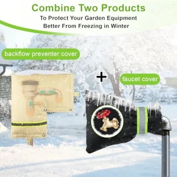 Insoma Pro Outdoor Faucet Cover for Winter, Thicken 7.1" W x 8.7" H Hose Bib Insulation Cover for Freeze Protection, Outside Water Spigot Covers for Winter Waterproof Reusable, 2 Pack