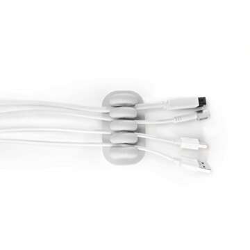 Toysdone Cordies Desktop Cable Management for Power Cords and Charging Accessory Cables (White)