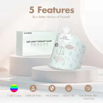 LED Face Therapy Mask - 7 Color Light Treatment for Radiant Skin
