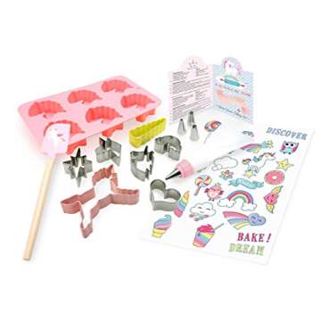 Handstand Kitchen Rainbows and Unicorns 15-piece Ultimate Baking Party with Recipes