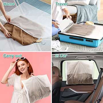 Durable Garment Bags for Storage, Clear and Moth Proof