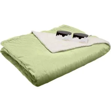 Biddeford Heated Blanket - Micro Mink Sherpa, Queen Size