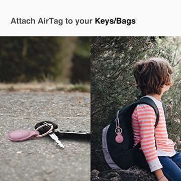 Nereides AirTag Keychain Stylish Leather Protection