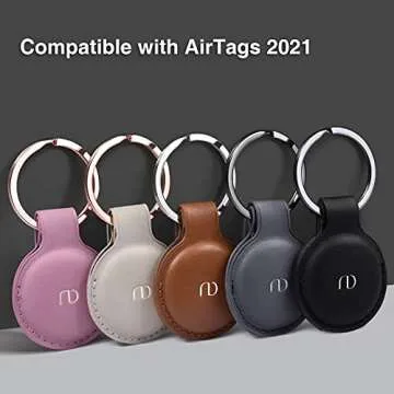 Nereides AirTag Keychain Stylish Leather Protection