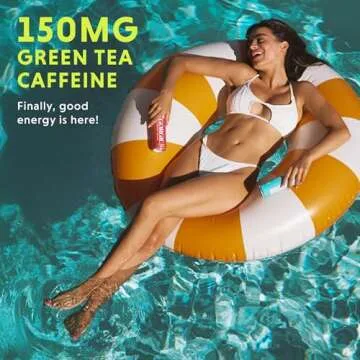 GORGIE Original Variety, Sugar-Free Natural Energy Drink Sparkling, Healthy Energy Drinks - Green Te...