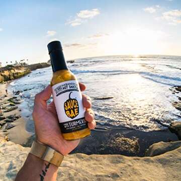 SAUCE BAE Skinny Habanero Hot Sauce - With Pineapple & Turmeric, Low Sodium, All Natural, Sweet Mild Heat - Featured On Hot Ones, 5 oz