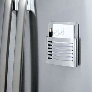 iDesign Forma Magnetic Modern Pen and Pencil Holder, Metal Writing Utensil Storage Organizer for Kit...