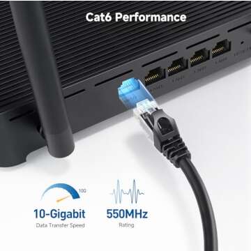 Premium Cable Matters Cat 6 Ethernet Cable – 5-Pack, 3ft